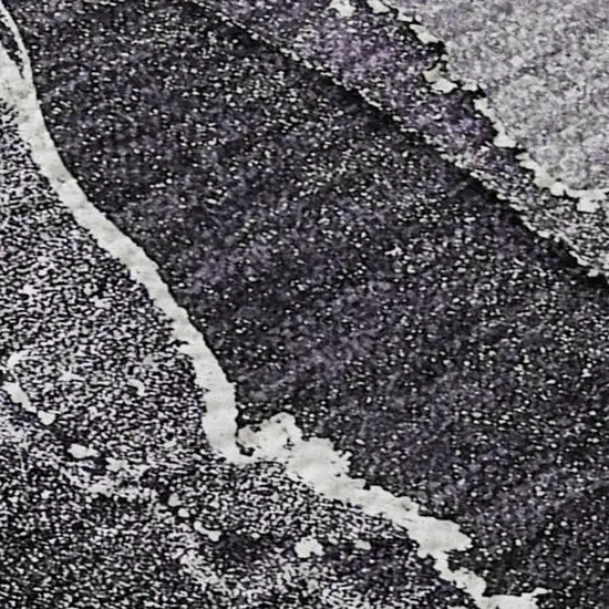 Purple And Charcoal Abstract Washable Area Rug With UV Protection Photo 4