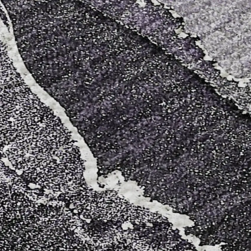 Purple And Charcoal Abstract Washable Area Rug With UV Protection Photo 4