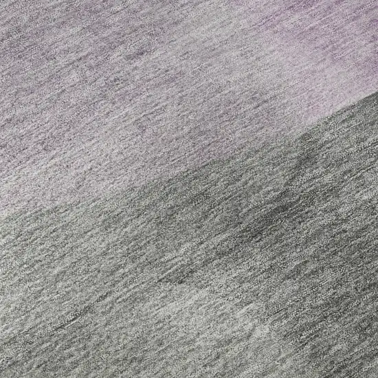 Purple And Charcoal Abstract Washable Area Rug With UV Protection Photo 9