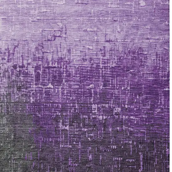 Purple And Dark Gray Ombre Washable Indoor Outdoor Area Rug Photo 4