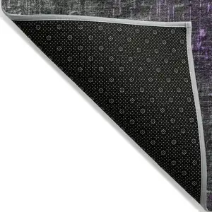 Photo of Purple And Dark Gray Ombre Washable Indoor Outdoor Area Rug