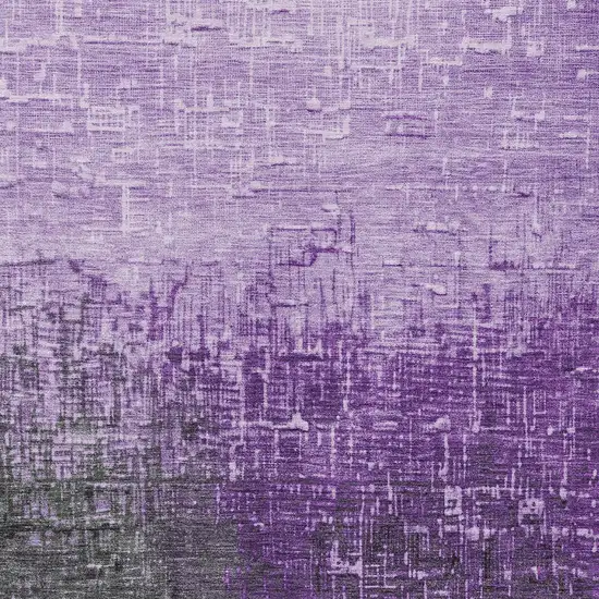 Purple And Dark Gray Ombre Washable Indoor Outdoor Area Rug Photo 4