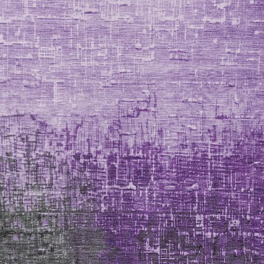 Purple And Dark Gray Ombre Washable Indoor Outdoor Area Rug Photo 4