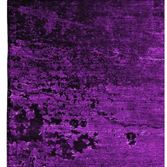 Purple And Gray Abstract Washable Area Rug With UV Protection Photo 4