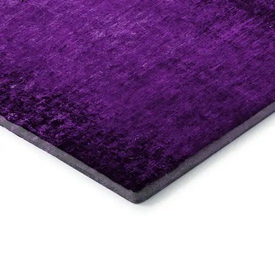 Purple And Gray Abstract Washable Area Rug With UV Protection Photo 8