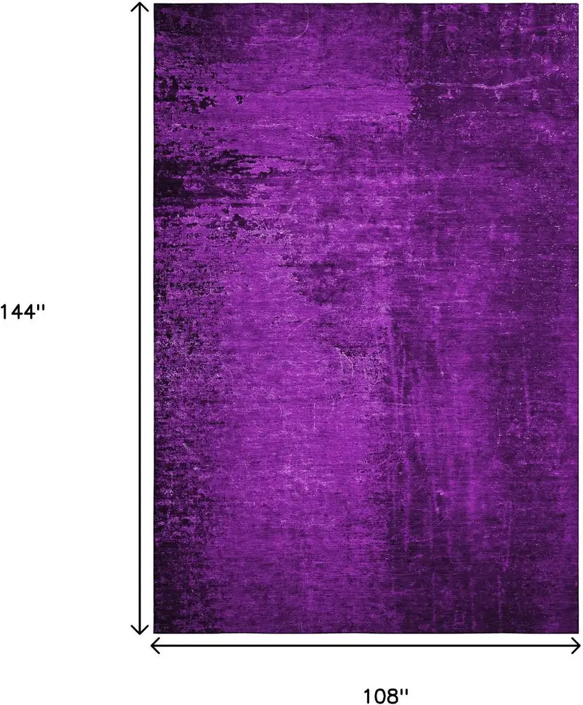 Purple And Gray Abstract Washable Area Rug With UV Protection Photo 3