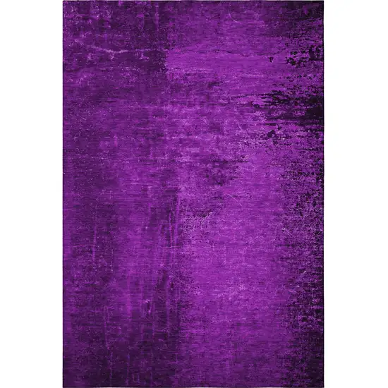 Purple And Gray Abstract Washable Area Rug With UV Protection Photo 4