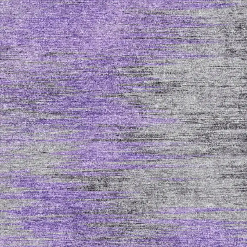Purple And Gray Abstract Washable Area Rug With UV Protection Photo 3