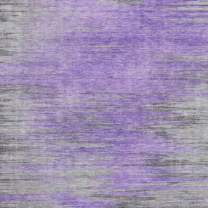 Purple And Gray Abstract Washable Area Rug With UV Protection Photo 3