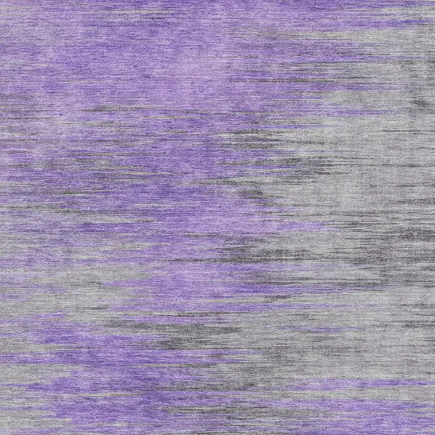 Purple And Gray Abstract Washable Area Rug With UV Protection Photo 3