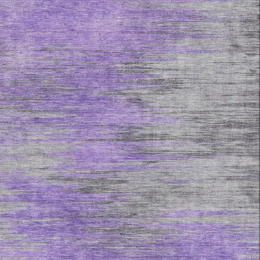 Purple And Gray Abstract Washable Area Rug With UV Protection Photo 3