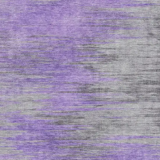 Purple And Gray Abstract Washable Area Rug With UV Protection Photo 3