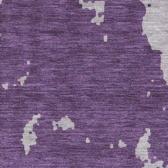 Purple And Gray Abstract Washable Area Rug With UV Protection Photo 3