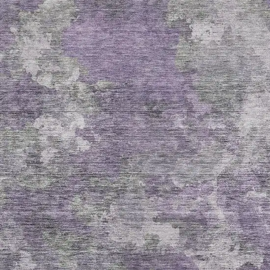 Purple And Gray Abstract Washable Area Rug With UV Protection Photo 3