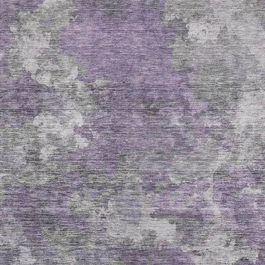 Purple And Gray Abstract Washable Area Rug With UV Protection Photo 3