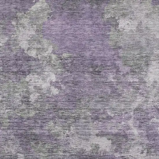 Purple And Gray Abstract Washable Area Rug With UV Protection Photo 3