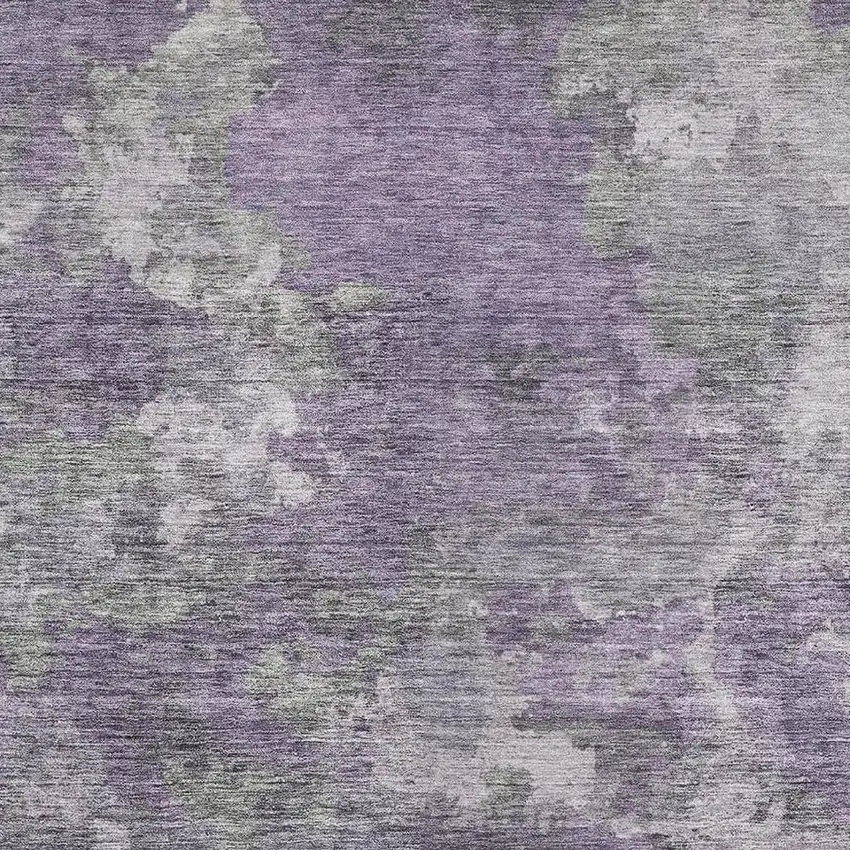 Purple And Gray Abstract Washable Area Rug With UV Protection Photo 3