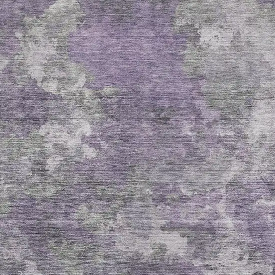 Purple And Gray Abstract Washable Area Rug With UV Protection Photo 3