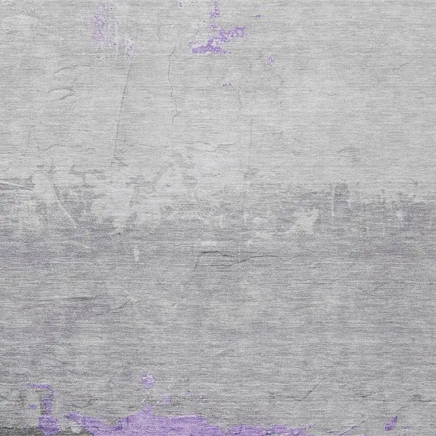 Purple And Gray Abstract Washable Indoor Outdoor Area Rug Photo 3