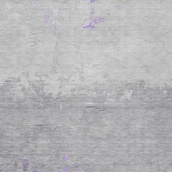 Purple And Gray Abstract Washable Indoor Outdoor Area Rug Photo 3