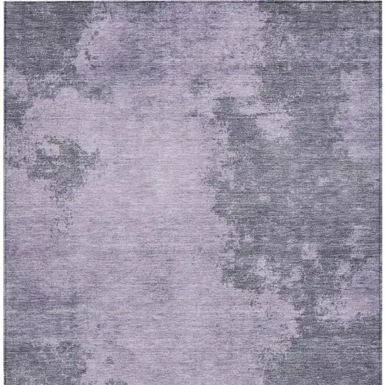 Purple And Gray Abstract Washable Indoor Outdoor Area Rug Photo 3