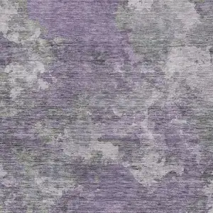 Photo of Purple And Gray Abstract Washable Indoor Outdoor Area Rug