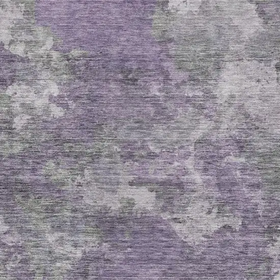 Purple And Gray Abstract Washable Indoor Outdoor Area Rug Photo 1