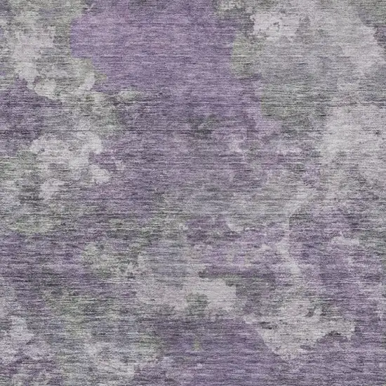 Purple And Gray Abstract Washable Indoor Outdoor Area Rug Photo 9