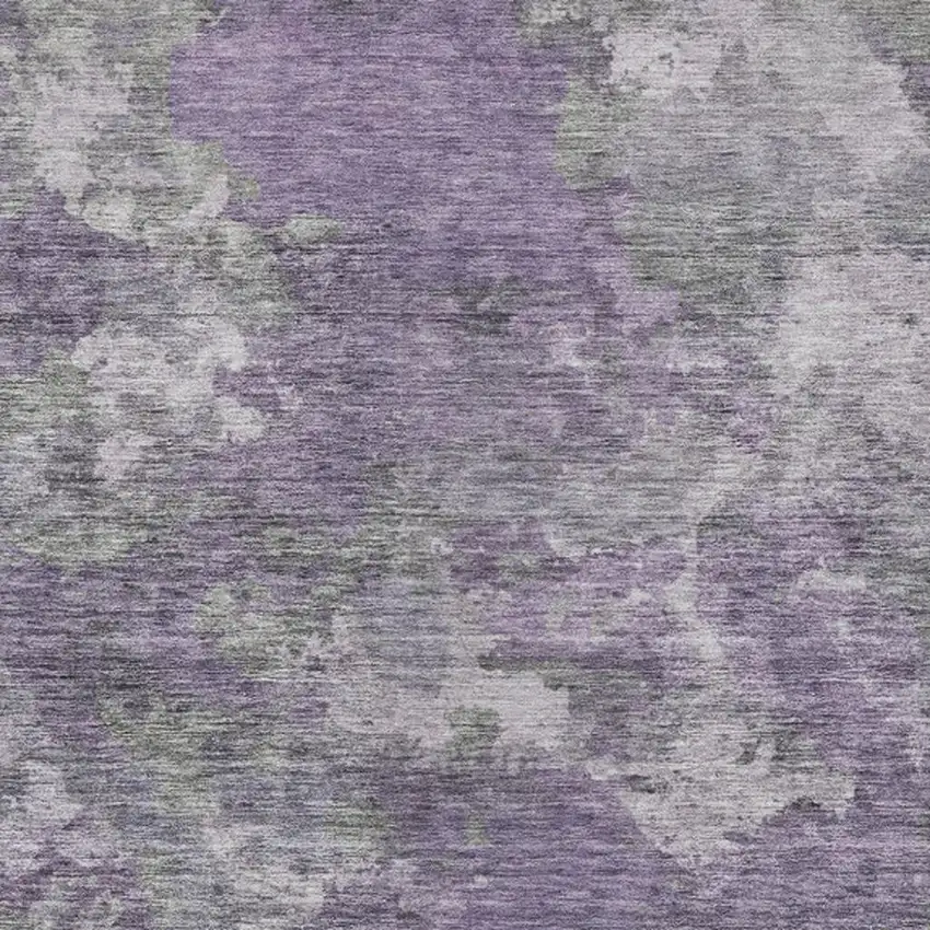 Purple And Gray Abstract Washable Indoor Outdoor Area Rug Photo 9