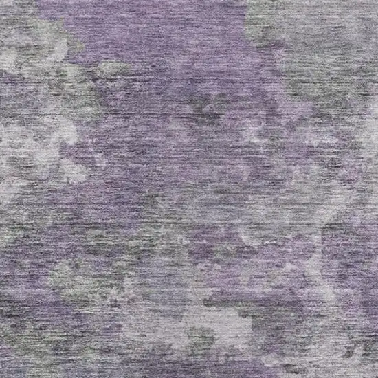 Purple And Gray Abstract Washable Indoor Outdoor Area Rug Photo 3