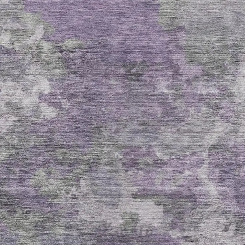 Purple And Gray Abstract Washable Indoor Outdoor Area Rug Photo 3