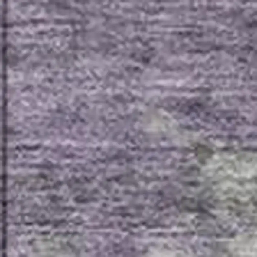 Purple And Gray Abstract Washable Indoor Outdoor Area Rug Photo 1