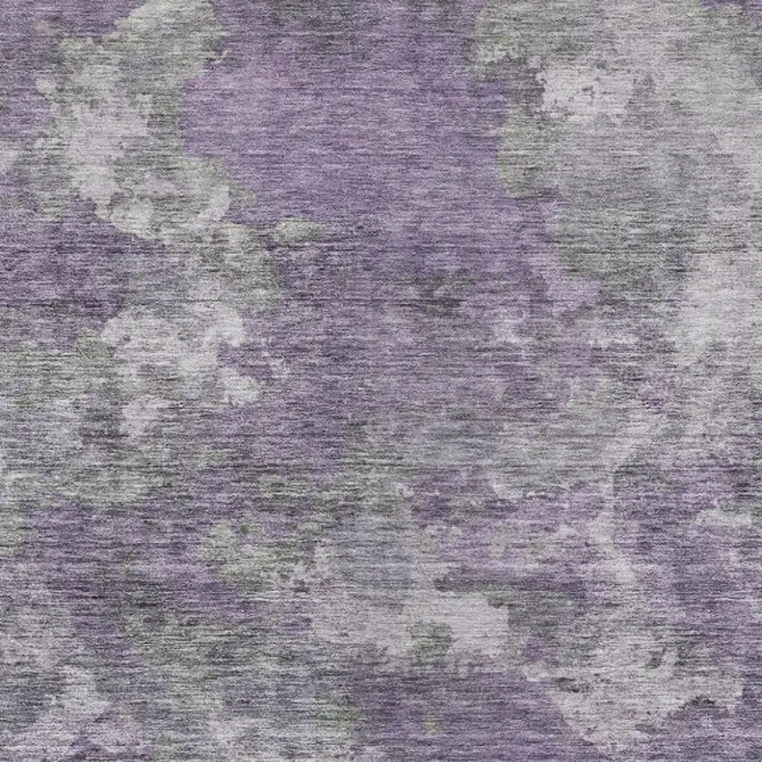 Purple And Gray Abstract Washable Indoor Outdoor Area Rug Photo 9