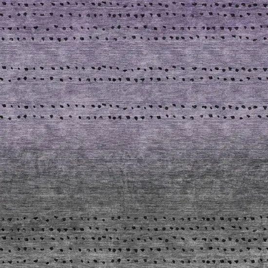 Purple And Gray Abstract Washable Indoor Outdoor Area Rug Photo 6