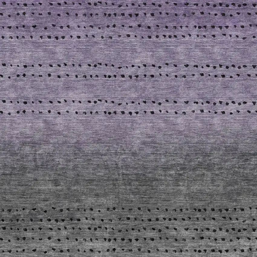 Purple And Gray Abstract Washable Indoor Outdoor Area Rug Photo 6
