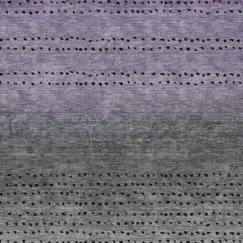 Purple And Gray Abstract Washable Indoor Outdoor Area Rug Photo 4