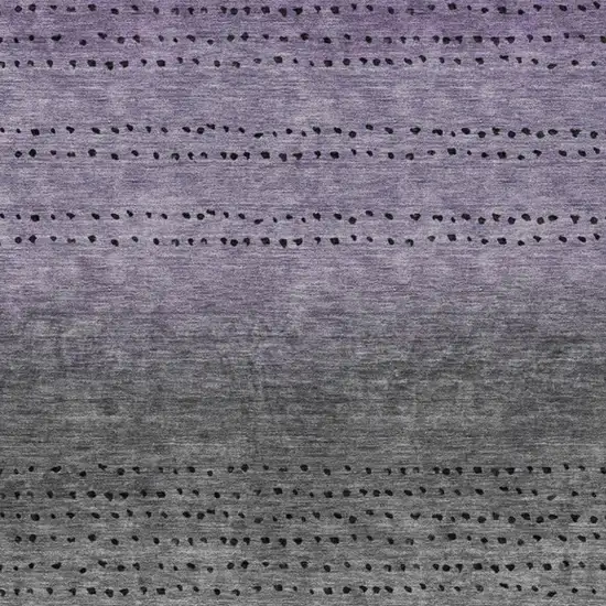 Purple And Gray Abstract Washable Indoor Outdoor Area Rug Photo 6