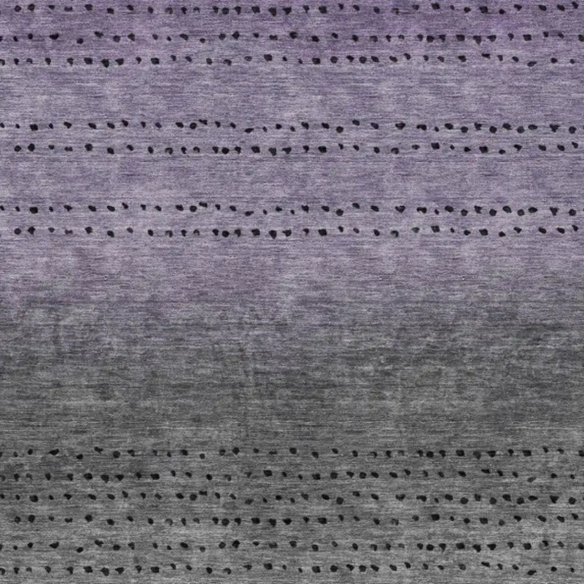 Purple And Gray Abstract Washable Indoor Outdoor Area Rug Photo 6