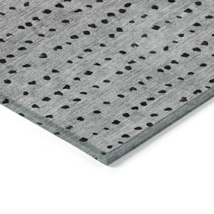 Purple And Gray Abstract Washable Indoor Outdoor Area Rug Photo 9