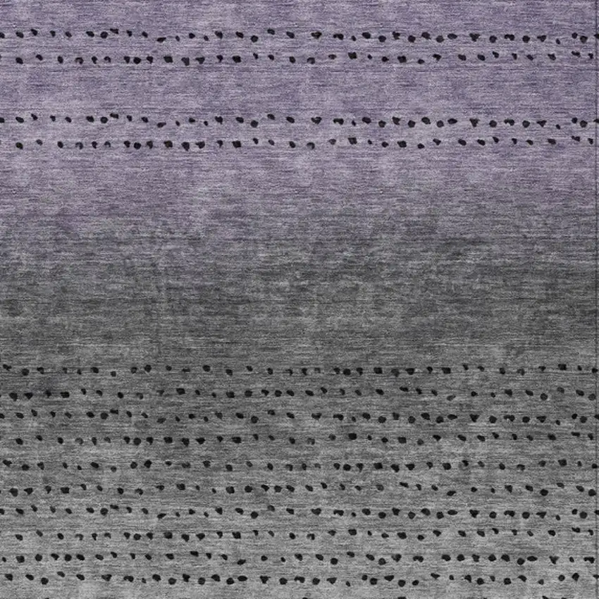 Purple And Gray Abstract Washable Indoor Outdoor Area Rug Photo 4