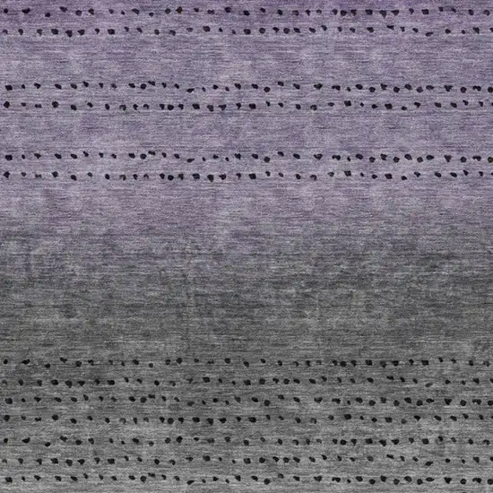 Purple And Gray Abstract Washable Indoor Outdoor Area Rug Photo 6