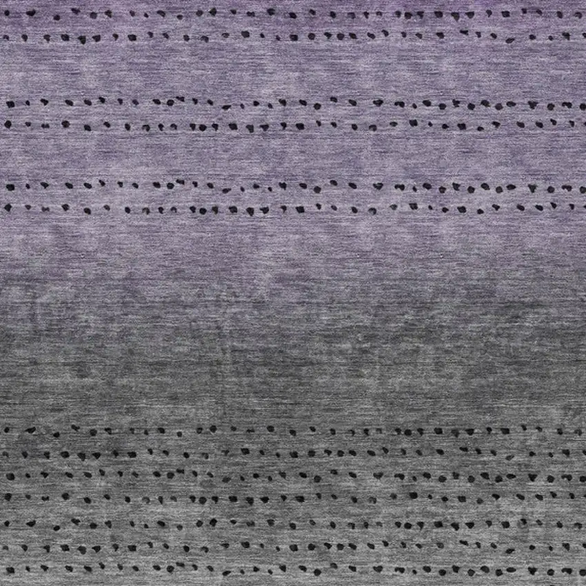 Purple And Gray Abstract Washable Indoor Outdoor Area Rug Photo 6