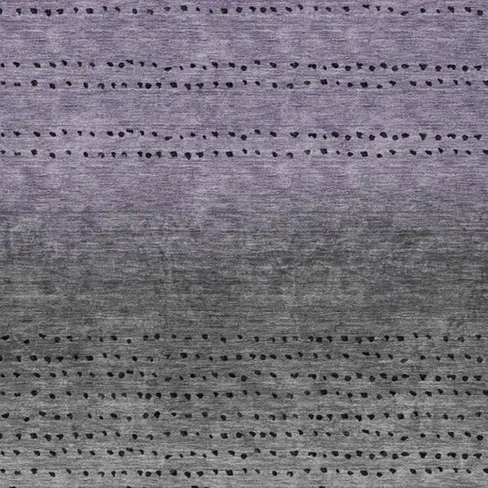 Purple And Gray Abstract Washable Indoor Outdoor Area Rug Photo 4