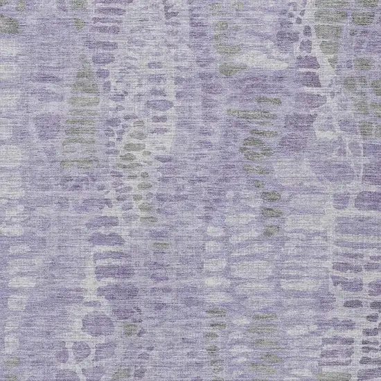 Purple And Gray Abstract Washable Indoor Outdoor Area Rug Photo 2