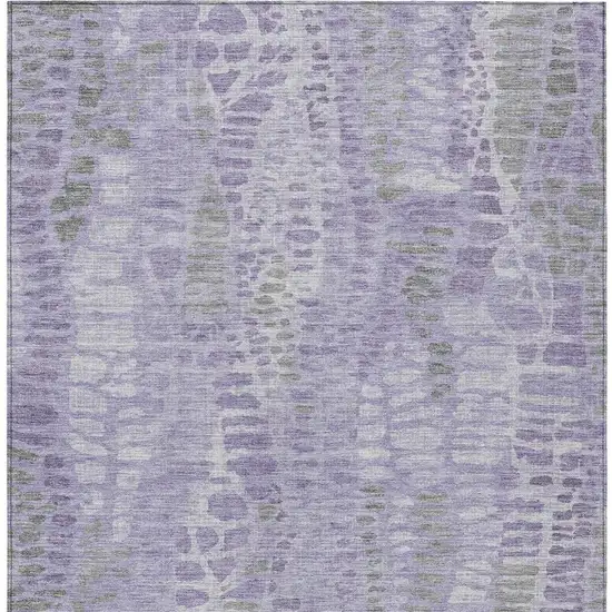 Purple And Gray Abstract Washable Indoor Outdoor Area Rug Photo 3