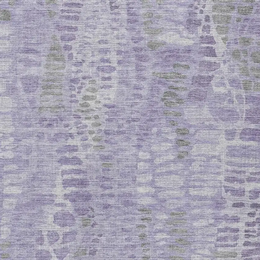 Purple And Gray Abstract Washable Indoor Outdoor Area Rug Photo 2