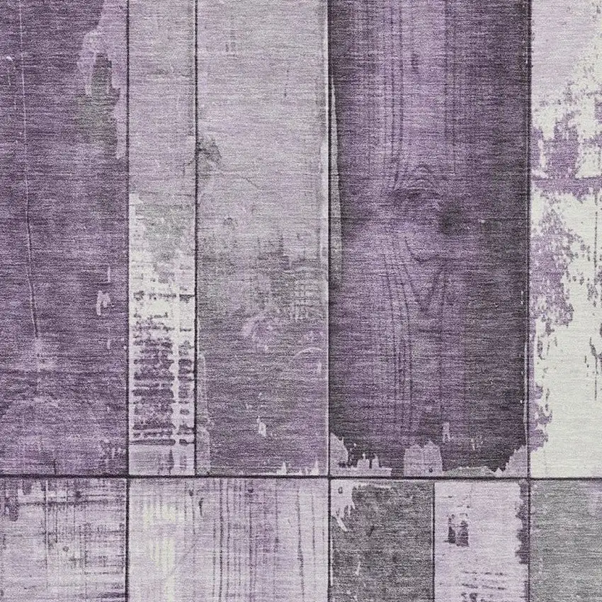 Purple And Gray Geometric Washable Indoor Outdoor Area Rug Photo 3