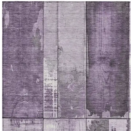Purple And Gray Geometric Washable Indoor Outdoor Area Rug Photo 9
