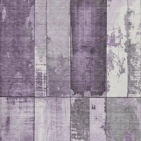 Purple And Gray Geometric Washable Indoor Outdoor Area Rug Photo 3