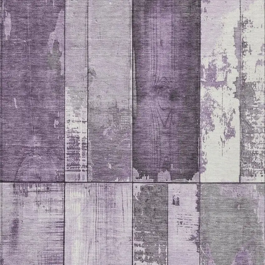 Purple And Gray Geometric Washable Indoor Outdoor Area Rug Photo 3